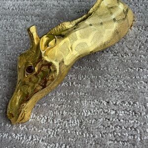 CHRISTOPHER ROSS Vintage 1992 Sculptural Giraffe Belt Buckle